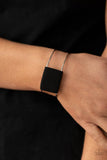 Free Expression - Paparazzi Accessories - Black Cuff Bracelet