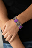 Colorful Coronation - Paparazzi Accessories - Purple Bracelet