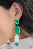 All Out Allure - Paparazzi Accessories - Green Earrings