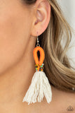 The Dustup - Paparazzi Accessories - Orange Earring