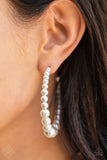 Glamour Graduate - Paparazzi Accessories - White Earrings