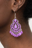 Persian Posh - Paparazzi Accessories - Purple Earrings