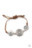 Bohemian Botany - Paparazzi Accessories - Blue Slip Knot Bracelet