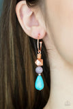 Boulevard Stroll - Paparazzi Accessories - Copper Hoop Earrings