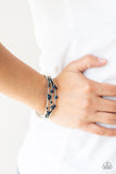 Cosmic Candescence - Paparazzi Accessories - Blue Hinge Bracelet