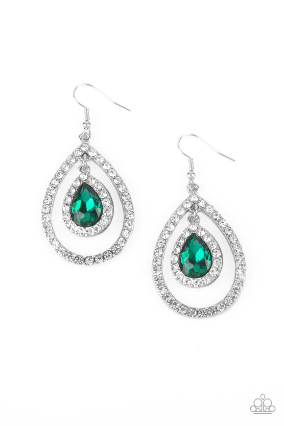 Blushing Bride - Paparazzi Accessories - Green Earrings