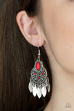 Galapagos Glamping - Paparazzi Accessories - Red Earrings