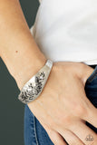 Fond of Florals - Paparazzi Accessories - Silver Bracelet