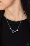 United We Sparkle - Paparazzi Accessories - Blue Star Necklace