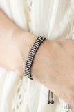 A DIAMOND a Dozen - Paparazzi Accessories - Black Slip Knot Bracelet