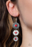 Totem Temptress - Paparazzi Accessories - Red Earrings