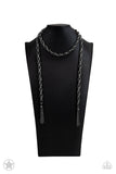 SCARFed for Attention - Paparazzi Accessories - Gunmetal Rope Necklace