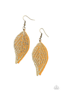 Leafy Luxury - Paparazzi Accessories - Brass Earrings