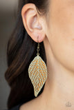 Leafy Luxury - Paparazzi Accessories - Brass Earrings