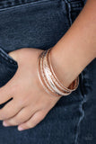 Trophy Texture - Paparazzi Accessories - Rose Gold Bangle Bracelets