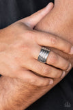 Legendary Lineup - Paparazzi Accessories - Silver Men's Ring