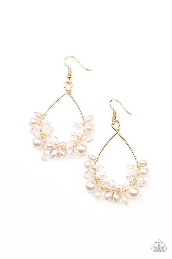 Marina Banquet - Paparazzi Accessories - Gold Earrings