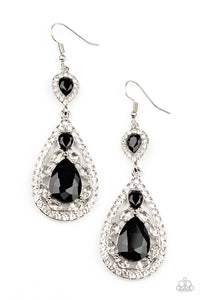 Posh Pageantry - Paparazzi Accessories - Black Earrings