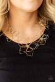 Flower Garden Fashionista - Paparazzi Accessories - Gold Wire Necklace