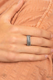 Tangible Texture - Paparazzi Accessories - Silver Dainty Band Ring