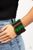 Vacay Vogue - Paparazzi Accessories - Green Bracelet