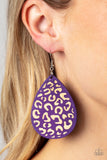 Suburban Jungle - Paparazzi Accessories - Purple Earring