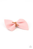 Home Sweet HOMESPUN - Paparazzi Accessories - Pink Leather Hair Clip