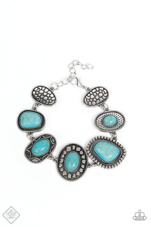 Taos Trendsetter - Paparazzi Accessories - Blue Turquoise Bracelet