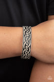 Rebel Runes - Paparazzi Accessories - Urban Black Leather Wrap