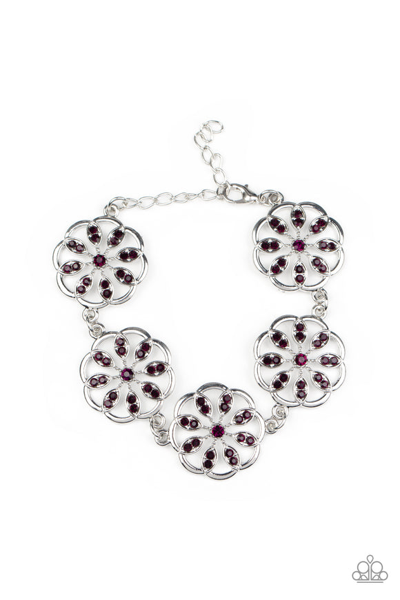 Blooming Bling - Paparazzi Accessories -  Purple Bracelet