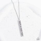 Matt 7:7 - Paparazzi Accessories - Silver Necklace