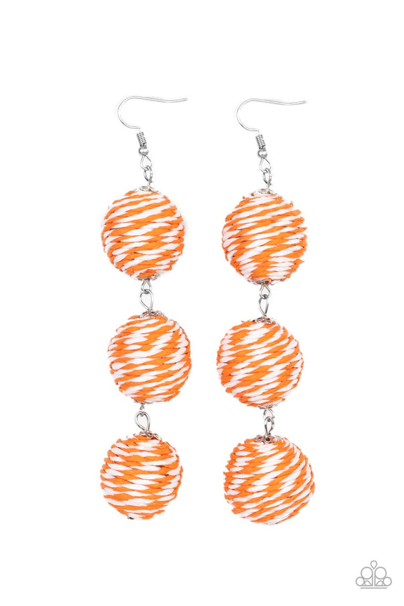 Laguna Lanterns - Paparazzi Accessories - Orange Earrings