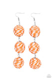 Laguna Lanterns - Paparazzi Accessories - Orange Earrings