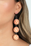 Laguna Lanterns - Paparazzi Accessories - Orange Earrings