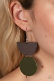 Beach Bistro - Paparazzi Accessories - Green Multi Earring