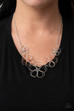 Time to GROW - Paparazzi Accessories - Silver Multi Flower Necklace