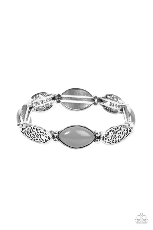 Garden Rendezvous - Paparazzi Accessories - Silver Gray Bracelet