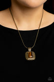 Right Hand TALISMAN - Paparazzi Accessories - Brass Men's Necklace