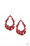 Tenacious Treasure - Paparazzi Accessories - Red Earrings