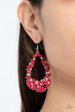 Tenacious Treasure - Paparazzi Accessories - Red Earrings