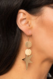 Star Bizarre -  Paparazzi Accessories - Gold Earrings