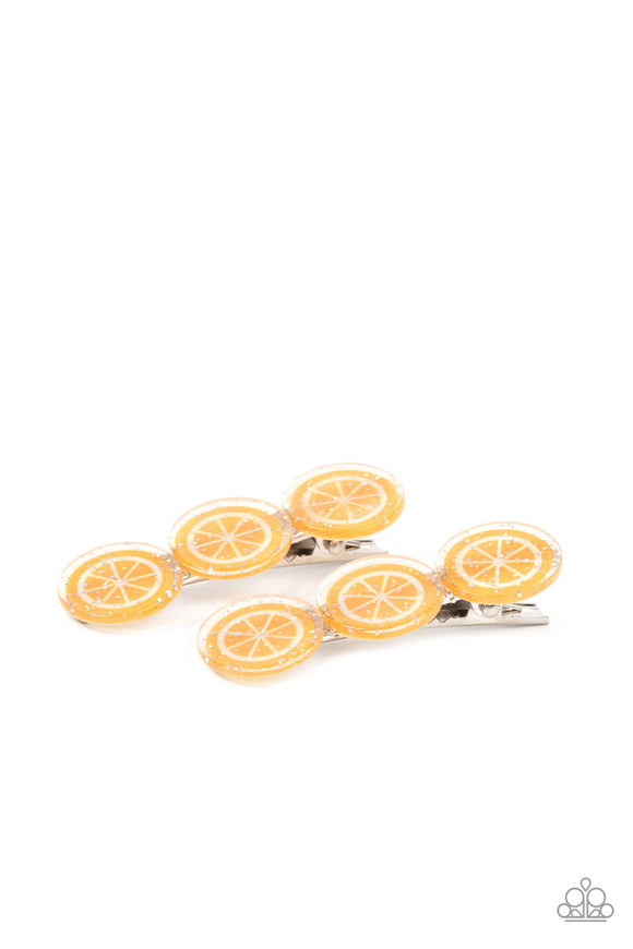 Charismatically Citrus - Paparazzi Accessories - Orange Hair Clip