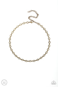 Brass Chain Choker Necklace