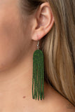 Right as RAINBOW - Paparazzi Accessories - Green Seed Bead Earrings