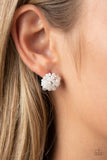 Bunches of Bubbly - Paparazzi Accessories - White Post Earrings