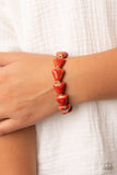 SHARK Out of Water - Paparazzi Accessories - Red Bracelet