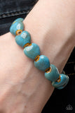 GLAZE a Trail - Paparazzi Accessories - Blue Heart Bracelet