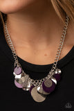 Oceanic Opera - Paparazzi Accessories - Purple Silver Necklace