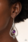 Ethereal Emblem - Paparazzi Accessories - Purple Earrings