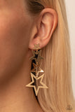 Superstar Crescendo - Paparazzi Accessories - Gold Star Earrings